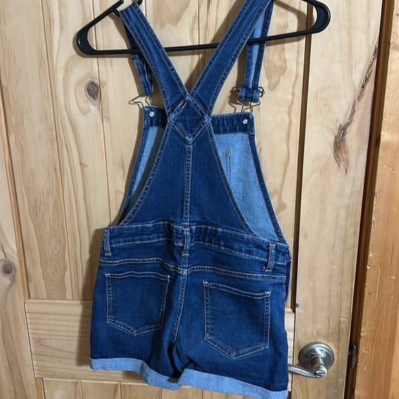 Jordache Womens Juniors Blue Denim Bibbed Overalls - Picture 2 of 5